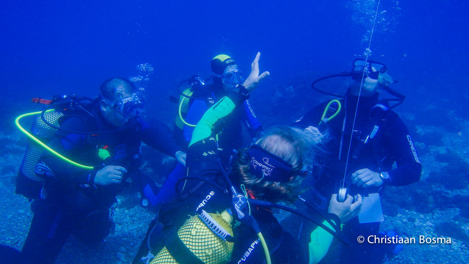 Een oefening met een decoboei.